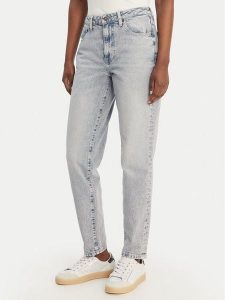 Guess Jeans Jeansy W6GA0D D5M57 Niebieski Straight Leg. Niebieskie jeansy Guess Jeans, z aplikacjami, z bawełny. Za 469,99 zł.