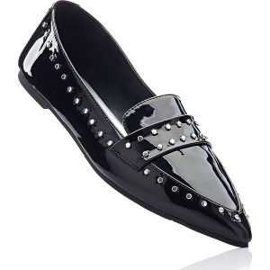 Buty wsuwane bonprix czarny. Balerinki marki bonprix. Za 37,99 zł.