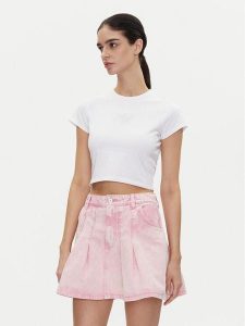 HUGO T-Shirt Dome_B 50537247 Biały Slim Fit. Białe t-shirty Hugo, xs, bez wzorów, z bawełny, bez kołnierzyka, bez ramiączek. Za 159,99 zł.