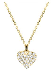 Glanzstücke München Pozłacany naszyjnik z zawieszką - dł. 40 cm rozmiar: onesize. Żółte naszyjniki Glanzstücke München, z cyrkonią, pozłacane. Za 165,71 zł.