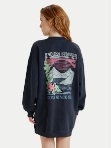 Roxy Bluza Saturday Night Vibes ERJKD03540 Czarny Oversize. Czarne bluzy Roxy, s, bez wzorów, z bawełny, bez kaptura. Za 349,99 zł.