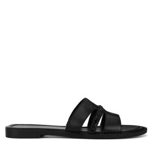 Klapki Lasocki. Czarne klapki Lasocki, bez wzorów, bez obcasa. Za 83,99 zł.
