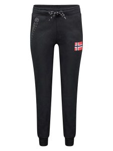 Geographical Norway Spodnie dresowe "Monbichon" w kolorze czarnym rozmiar: L. Czarne spodnie dresowe Geographical Norway, l, bez wzorów, z dresówki. Za 87,81 zł.