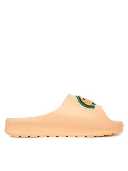 Lacoste Klapki 7-49CFA0027 Różowy. Czerwone klapki Lacoste, bez wzorów, z syntetyku, bez obcasa. Za 239,99 zł.