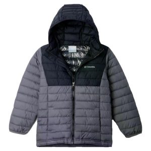 COLUMBIA POWDER LITE II HOODED JACKET Szary. Szare kurtki Columbia, bez wzorów, z syntetyku, bez kaptura. Za 362,47 zł.