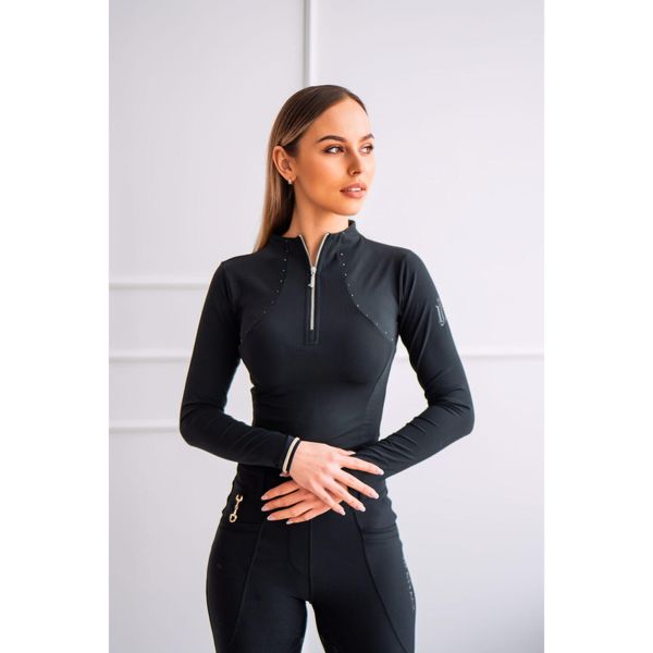 Bluzka techniczna Vanessa kolor czarny. Czarne bluzki JD ATTACK, bez wzorów, sportowe, bez kołnierzyka, bez ramiączek. Za 269,00 zł.