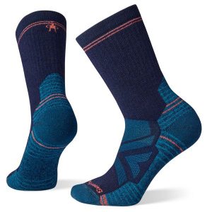 Skarpety Trekkingowe Damskie Smartwool Hike Full Cushion Crew Socks. Niebieskie skarpetki Smartwool, bez wzorów, z wełny. Za 120,90 zł.