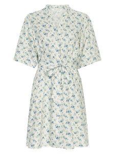 MOSS COPENHAGEN Sukienka w kolorze kremowym rozmiar: XS. Brązowe sukienki Moss Copenhagen, na co dzień, xs, bez wzorów, z tkaniny, bez kołnierzyka, bez ramiączek, mini, proste. Za 264,95 zł.