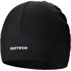 Zwykła Czapka Unisex Dla Dorosłych. Czarne czapki Meteor, bez wzorów. Za 59,99 zł.