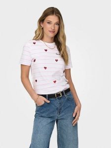 ONLY T-Shirt Kita 15316574 Biały Regular Fit. Białe t-shirty ONLY, xs, bez wzorów, z bawełny, bez kołnierzyka, bez ramiączek. Za 59,99 zł.