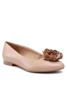 Lasocki Baleriny RST-KAJA-05 Beżowy. Brązowe balerinki Lasocki, bez wzorów, ze skóry, bez obcasa, bez zapięcia. Za 149,99 zł.