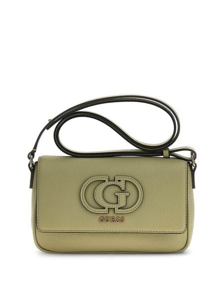 Guess Torebka Isola HWBG99 05210 Zielony. Zielone listonoszki Guess, z aplikacjami, ze skóry, bez dodatków. Za 324,99 zł.