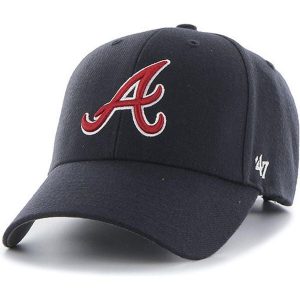 Czapka baseballowa MLB Atlanta Braves '47 MVP 47 Brand. Niebieskie czapki 47 Brand, bez wzorów. Za 118,00 zł.