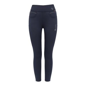 Damskie legginsy jeździeckie z pełną przyczepnością Cavallo Cavaliz RL. Czarne legginsy CAVALLO, bez wzorów, z elastanu. Za 354,50 zł.