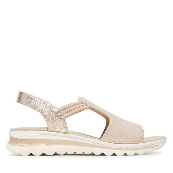 Sandały Ara. Brązowe sandały Ara, bez wzorów, bez obcasa, na płaskiej podeszwie, bez zapięcia. Za 429,99 zł.