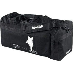 Torba sportowa Kung Fu Kwon. Czarne torby podróżne i sportowe KWON, bez wzorów, z nylonu, na ramię, duże. Za 159,00 zł.
