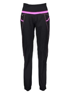 Crazy Spodnie funkcyjne w kolorze czarno-różowym rozmiar: M. Czarne spodnie sportowe Crazy, m, bez wzorów, z materiału, z podwyższonym stanem, outdoorowe. Za 136,13 zł.