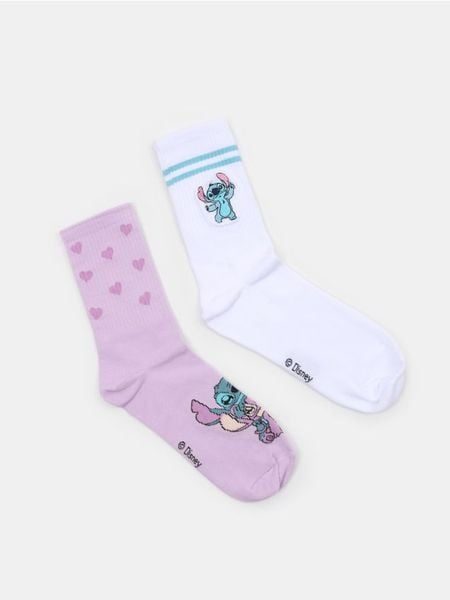 Skarpetki 2 pack Lilo & Stitch - wielobarwny. Skarpetki Sinsay, bez wzorów. Za 12,99 zł.