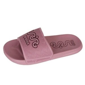 Damskie Klapki Z Logo S.Land. Czerwone klapki JOMA, bez wzorów, z gumy, z otwartym noskiem, bez obcasa. Za 110,99 zł.
