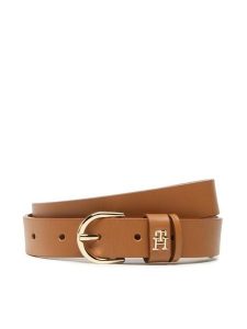 Tommy Hilfiger Pasek Damski Th Timeless 2.5 AW0AW14244 Brązowy. Brązowe paski TOMMY HILFIGER, bez wzorów, ze skóry. Za 179,99 zł.