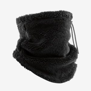 Komin narciarski dla dorosłych Wedze Hug Warm 900. Czarne szaliki WED'ZE, bez wzorów, z materiału. Za 59,99 zł.