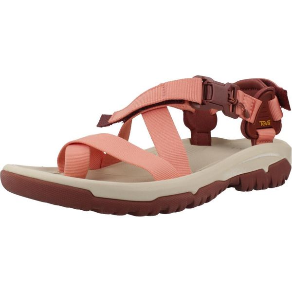 Sandały TEVA W HURRICANE TERR Rose. Czerwone sandały Teva, bez wzorów, z tkaniny, bez obcasa, bez zapięcia. Za 316,99 zł.