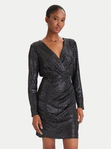 DKNY Sukienka koktajlowa DD5IZ632 Czarny Slim Fit. Czarne sukienki DKNY, bez wzorów, z syntetyku, wizytowe, bez kołnierzyka, bez ramiączek. Za 599,99 zł.