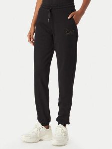 EA7 Emporio Armani Spodnie dresowe 7W001368 AF12473 MC004 Czarny Regular Fit. Czarne spodnie dresowe EA7 Emporio Armani, l, bez wzorów, z bawełny. Za 424,99 zł.