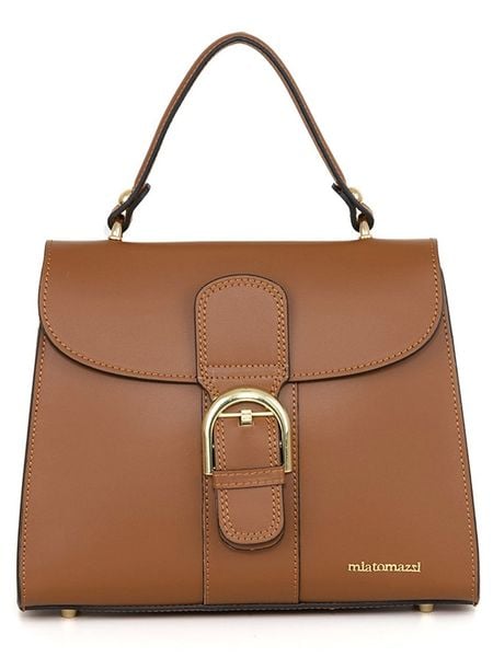 Mia Tomazzi Skórzana torebka "Domaso" w kolorze jasnobrązowym - 26 x 21 x 12 cm rozmiar: onesize. Brązowe torebki klasyczne Mia Tomazzi, bez wzorów, z materiału, przez ramię, bez dodatków. Za 304,99 zł.