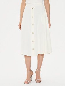Rinascimento Spódnica midi CFC0118363003 Écru Regular Fit. Spódnice Rinascimento, l, bez wzorów, z syntetyku, midi. Za 259,99 zł.