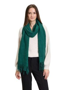 CARTOON Szal w kolorze morskim - 188 x 56 cm rozmiar: onesize. Niebieskie szaliki Cartoon, bez wzorów, z materiału. Za 43,99 zł.