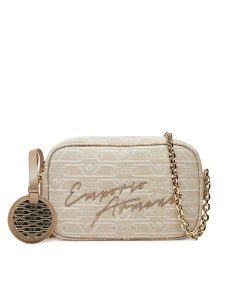 Emporio Armani Torebka EW001891 AF16095 F1073 Beżowy. Brązowe torebki klasyczne Emporio Armani, bez wzorów, z materiału, bez dodatków. Za 599,99 zł.