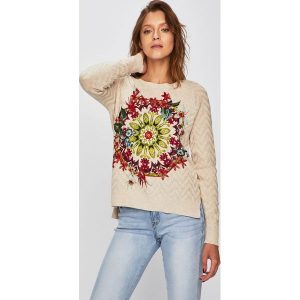 Desigual - Sweter. Swetry klasyczne marki Desigual. W wyprzedaży za 279,90 zł.