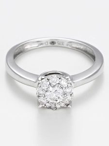 ATELIER DU DIAMANT Złoty pierścionek "Brillant Luciana" z diamentami rozmiar: 56. Szare pierścionki ATELIER DU DIAMANT, z diamentem, złote. Za 4 349,99 zł.