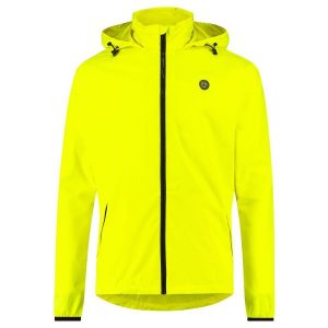 GO Rain Jacket Essential Neon Yellow. Żółte kombinezony AGU, xl, bez wzorów, z materiału, sportowe, bez kołnierzyka, bez ramiączek. Za 399,50 zł.