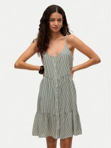 Vero Moda Sukienka letnia Bumpy 10325283 Zielony Loose Fit. Zielone kombinezony Vero Moda, na lato, xl, bez wzorów, z wiskozy, bez kołnierzyka, bez ramiączek. Za 109,99 zł.