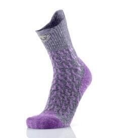 Skarpety trekkingowe dla kobieta Therm-ic Trekking UltraCool Linen Crew Lady. Fioletowe skarpetki THERM-IC, bez wzorów, z elastanu. Za 136,00 zł.