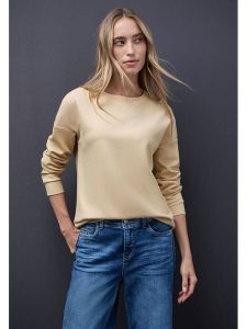 Street One Bluza w kolorze beżowym rozmiar: 40. Brązowe bluzy Street One, bez wzorów, bez kaptura. Za 153,34 zł.