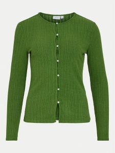 Vila Kardigan Dalena 14102368 Zielony Slim Fit. Zielone kardigany Vila, z wiskozy. Za 119,99 zł.