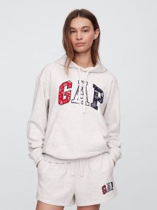 GAP Bluza w kolorze szarym rozmiar: XL. Szare bluzy GAP, xl, bez wzorów, z kapturem. Za 118,56 zł.