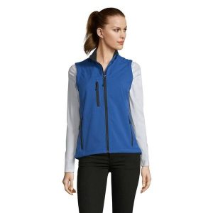 Damska Kamizelka Bez Rękawów Rallye Softshell. Niebieskie kamizelki SOL'S, s, bez wzorów, z softshellu, bez kołnierzyka, bez ramiączek, bez kaptura. Za 185,99 zł.