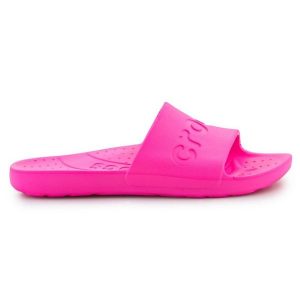 Klapki Crocs Pink Crush 210088-6TW różowe. Czerwone klapki bez wzorów, z materiału, bez obcasa. Za 303,63 zł.
