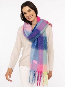 Zwillingsherz Szal ze wzorem - 240 x 41 cm rozmiar: onesize. Szaliki Zwillingsherz, bez wzorów, z materiału. Za 127,35 zł.
