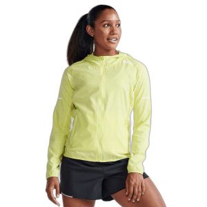 Damska kurtka wodoodporna 2XU Aero. Żółte kurtki 2XU, bez wzorów, bez kaptura. Za 485,50 zł.