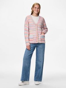 Pieces Kardigan w kolorze jasnoróżowym ze wzorem rozmiar: M. Różowe kardigany Pieces. Za 167,28 zł.
