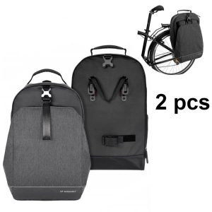 2x Wozinsky torba rowerowa na bagażnik plecak rowerowy ze stelażem 2w1 40l. Czarne plecaki WOZINSKY. Za 358,00 zł.