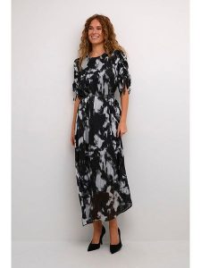Kaffe Sukienka "Alifa" w kolorze czarnym rozmiar: 44. Czarne sukienki Kaffe, bez wzorów, z tkaniny, bez kołnierzyka, bez ramiączek, maxi, rozkloszowane. Za 180,06 zł.
