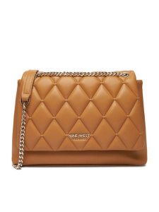 Nine West Torebka CEO-CHARLOTTE-S22560-5 Brązowy. Brązowe torebki wieczorowe Nine West, bez wzorów, z materiału, bez dodatków. Za 199,99 zł.