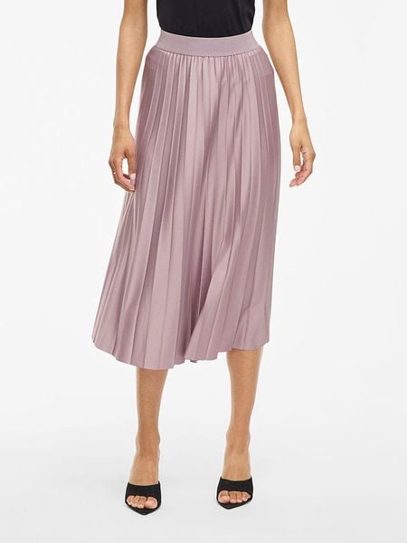 Vila Spódnica "Vinitban" w kolorze szaroróżowym rozmiar: L. Różowe spódnice Vila, l, bez wzorów, midi. Za 91,56 zł.