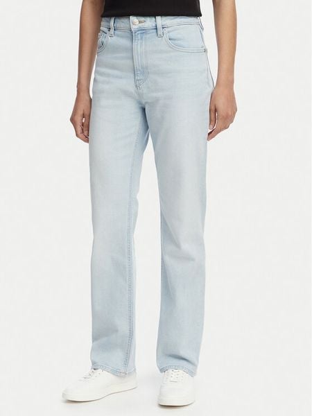 Calvin Klein Jeans Jeansy LV047F710G Niebieski jasny Straight Fit. Niebieskie jeansy Calvin Klein Jeans, bez wzorów, z bawełny. Za 350,99 zł.